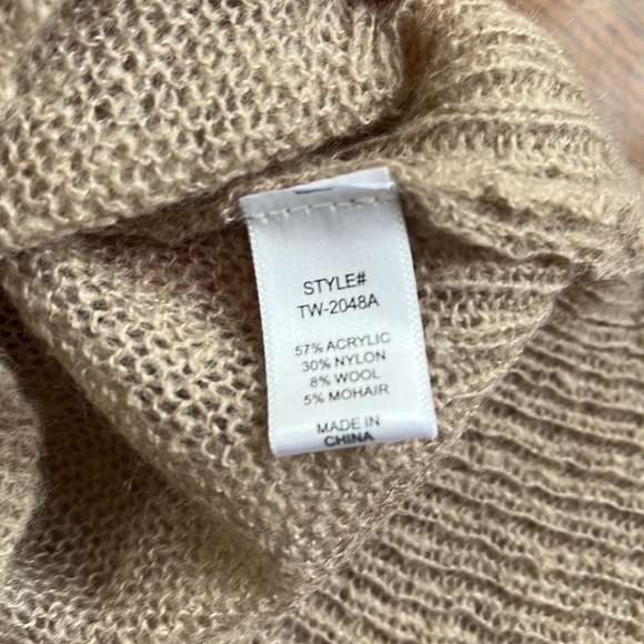 Zenana Sheer Wool Blend Sweater - Picture 6 of 8